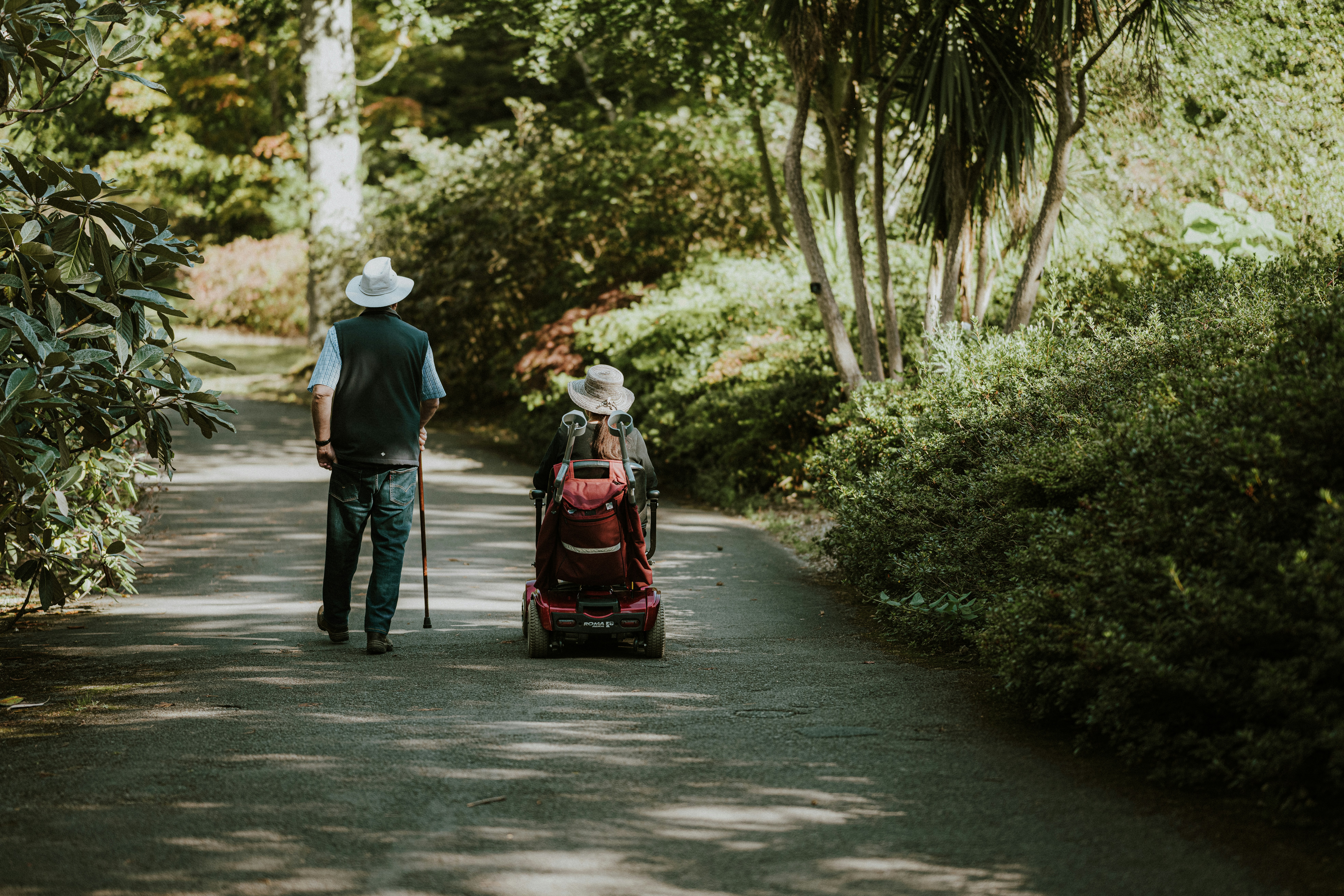 Support worker with client at home
